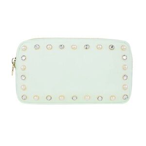 Stoney Clover Lane small crystal embellished pouch honeydew green NIB